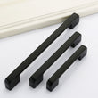 Black Cabinet Pulls，Square Cabinet Handle Drawer Pulls，Aluminum Alloy Kitchen Cabinet Pulls(96mm,128mm,192mm,320mm)
