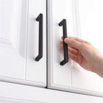 10 Pack 6 Inch(152mm) Hole Centers Matte Black Square Cabinet Door Handles