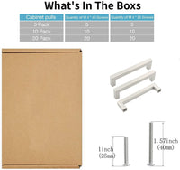 Brushed Nickel Drawer Pulls 6-1/4 inch(160mm) Hole Center，Modern Cabinet Hardware Bar Pulls for Drawer Cabinets Cupboard