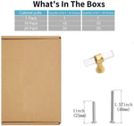1 Pack Brushed Brass Cabinet Pulls Arcylic Drawer Pulls - Acrylic Round Bar Series - Hole Centers(Single Hole Knob)
