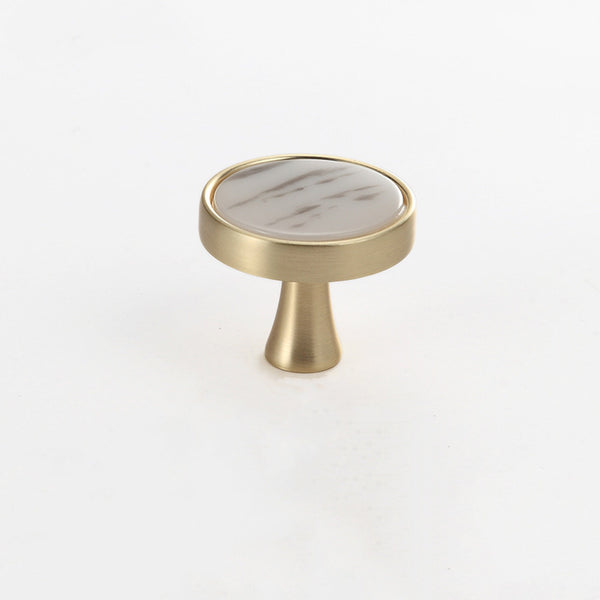 Brushed Brass Dresser Knobs，Zinc Alloy Drawer Knobs，Gold Drawer Knobs Pulls Suitable for Kitchen Cabinets Cupboard (Yellow Pearl)