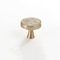 Brushed Brass Dresser Knobs，Zinc Alloy Drawer Knobs，Gold Drawer Knobs Pulls Suitable for Kitchen Cabinets Cupboard (Black Pearl)