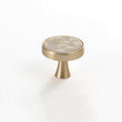 Brushed Brass Dresser Knobs，Zinc Alloy Drawer Knobs，Gold Drawer Knobs Pulls Suitable for Kitchen Cabinets Cupboard (Yellow Pearl)