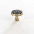 Brushed Brass Dresser Knobs，Zinc Alloy Drawer Knobs，Gold Drawer Knobs Pulls Suitable for Kitchen Cabinets Cupboard (Yellow Pearl)