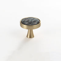 Brushed Brass Dresser Knobs，Zinc Alloy Drawer Knobs，Gold Drawer Knobs Pulls Suitable for Kitchen Cabinets Cupboard (Black Pearl)