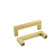 3.5"(90mm) Cabinet Pulls Gold Cabinet Pulls，Gold Cabinet Pulls Square Kitchen Hardware Handles(90mm, Hole Centers)