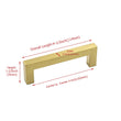 4in Cabinet Handles Drawer Pulls，Brushed Brass Cabinet Pulls Gold Drawer Pulls(102mm, Hole Centers)