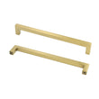 8.8in Cabinet Handle Brushed Brass Drawer Pulls，Brass Drawer Pulls Handles for Dresser Drawers(224mm, Hole Centers)