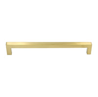 8in Cabinet Handle Brushed Brass Drawer Pulls，Brass Drawer Pulls Handles for Dresser Drawers(204mm, Hole Centers)