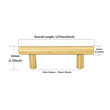 Brushed Brass Cabinet Pulls，Stainless Steel Drawer Handles，3" Hole Center Drawer Pulls and Door Knobs for Dresser Drawers