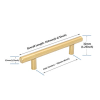 Brushed Brass Cabinet Pulls，Stainless Steel Drawer Handles，4" Hole Center Drawer Pulls and Door Knobs for Dresser Drawers