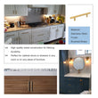 Brushed Brass Cabinet Pulls，Stainless Steel Drawer Handles，5" Hole Center Drawer Pulls and Door Knobs for Dresser Drawers