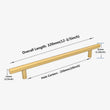 Brushed Brass Cabinet Pulls，Stainless Steel Drawer Handles，10" Hole Center Drawer Pulls and Door Knobs for Furniture Kitchen Hardware
