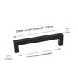 5 Inch Black Square Kitchen Cabinet Handles Cabinet Pulls - Kitchen Cabinet Hardware for Cabinet Door ,Drawers,Cupboard and Wardrobe