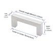 Brushed Nickel Drawer Pulls 3 inch(76mm) Hole Center，Modern Cabinet Hardware Bar Pulls for Drawer Cabinets Cupboard