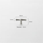 Bamboo Shape Solid Zinc Alloy Cabinet Knobs(Single Hole，Brushed Nickel)