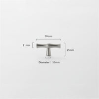 Bamboo Shape Solid Zinc Alloy Cabinet Knobs(Single Hole，Brushed Nickel)