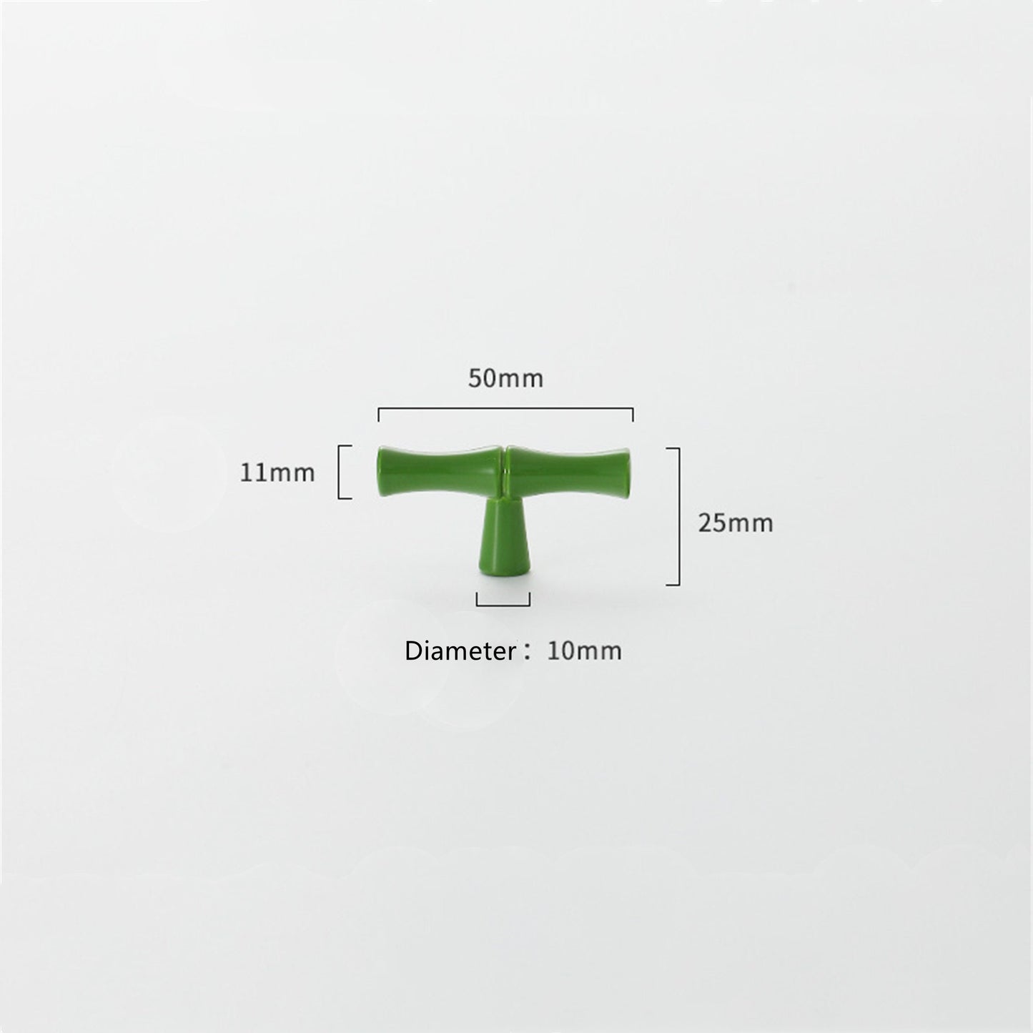 Bamboo Shape Solid Zinc Alloy Cabinet Knobs Handles - Bamboo Shape Series - Hole Centers(T-Bar Knob，96mm，128mm)