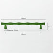 Bamboo Shape Solid Zinc Alloy Cabinet Knobs Handles - Bamboo Shape Series - Hole Centers(T-Bar Knob，96mm，128mm)