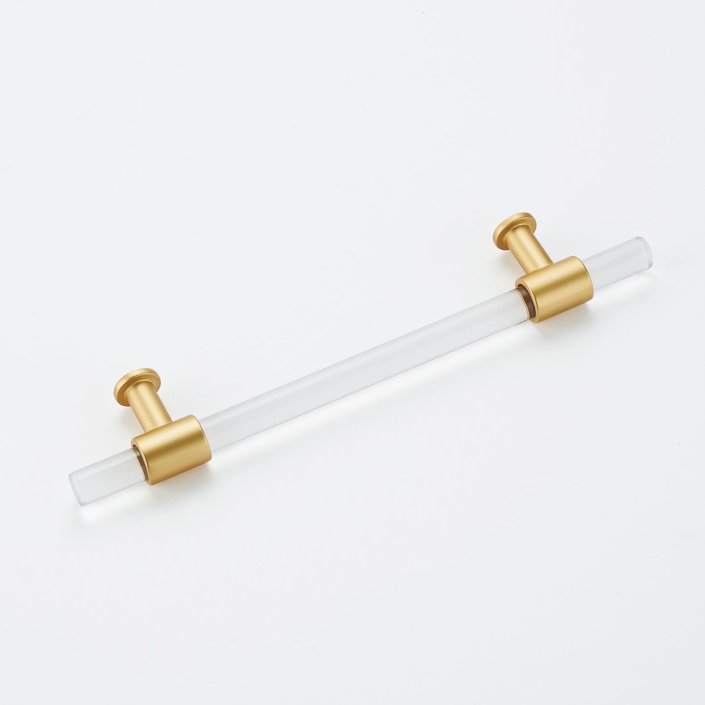 3.5" Hole Centers Gold Drawer Pulls，Crystal Cabinet Handles Kitchen Acrylic Cabinet Hardware(90mm，Hole Centers)