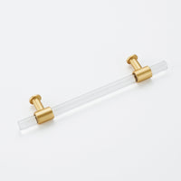 3.5" Hole Centers Gold Drawer Pulls，Crystal Cabinet Handles Kitchen Acrylic Cabinet Hardware(90mm，Hole Centers)