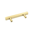 Brushed Brass Stainless Steel Kitchen Drawer Pulls Cabinet Handles 5" Length (3" Hole Center)