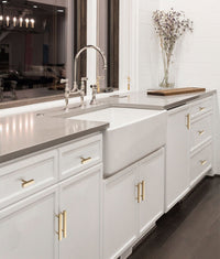 Brushed Brass Cabinet Pulls Gold Cabinet Pulls - 7-1/2" Inch (192mm) Hole Centers