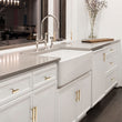 Brushed Brass Modern Cabinet Hardware Handle Pull - 3-1/2" Inch (90mm) Hole Centers