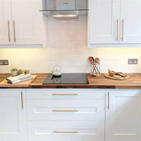 1 Pack 3.75" Inch(96mm) Hole Center Drawer Pulls，Brushed Brass Cabinet Pulls Stainless Steel Drawer Handles for Dresser Drawers