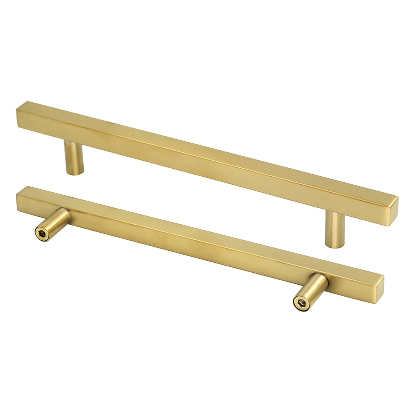 Brushed Brass Cabinet Pulls Gold Cabinet Pulls - 6-1/4" Inch (160mm) Hole Centers