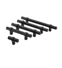 1 Pack Black Modern Cupboard Handles Stainless Steel Pulls - Round Shape Series - Hole Centers(Single Hole, 3",3.5,3.75,4",5",6.25",7.5",8.8",10")
