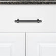 Flat Black Cabinet Bar Handle Pull - 3.5" (90mm) Hole Centers