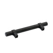 Flat Black Cabinet Bar Handle Pull - 4" (102mm) Hole Centers
