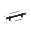 Flat Black Cabinet Bar Handle Pull - 4" (102mm) Hole Centers