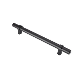Flat Black Stainless Steel Kitchen Cupboard Handles - 6.25
