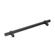 Flat Black Stainless Steel Kitchen Cupboard Handles - 7.5" (192mm) Hole Centers