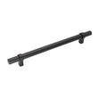 Flat Black Stainless Steel Kitchen Cupboard Handles - 7.5" (192mm) Hole Centers