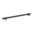 Flat Black Stainless Steel Kitchen Cupboard Handles - 10" (256mm) Hole Centers