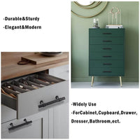 3.75in Black Drawer Pulls Kitchen Cabinet Handles - Matte Black T Bar Handle Pull - 3.75" (96mm) Hole Centers, 5.9" Overall Length