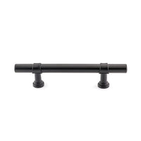 3.5 Inch Kitchen Cabinet Handles Drawer Pulls - Matte Black T Bar Handle Pull - 3.5" (90mm) Hole Centers, 5-9/10" Overall Length