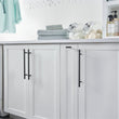 4.5 Inch(115mm) Hole Center Cabinet Handles Pulls For Kitchen Stainless Steel Matte Black Drawer Pulls ( 179mm，Length）
