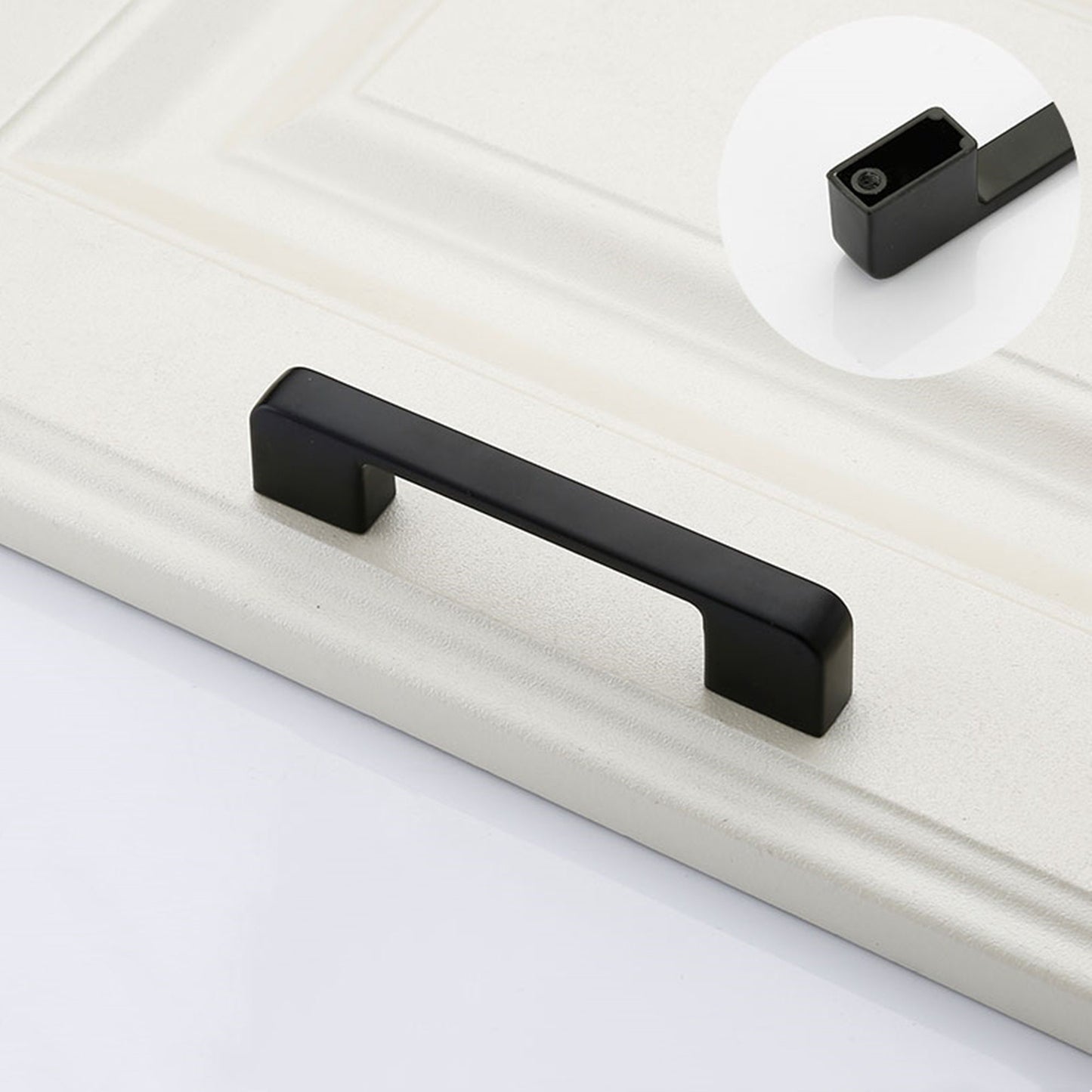Black Cabinet Pulls，Square Cabinet Handle Drawer Pulls，Zinc Alloy Kitchen Cabinet Pulls(96mm,128mm,160mm,192mm,224mm,256mm,320mm)