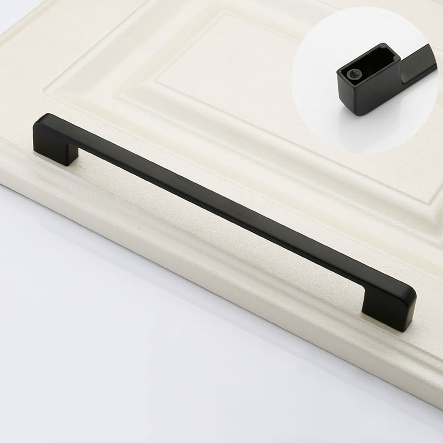 Black Cabinet Pulls，Square Cabinet Handle Drawer Pulls，Zinc Alloy Kitchen Cabinet Pulls(96mm,128mm,160mm,192mm,224mm,256mm,320mm)