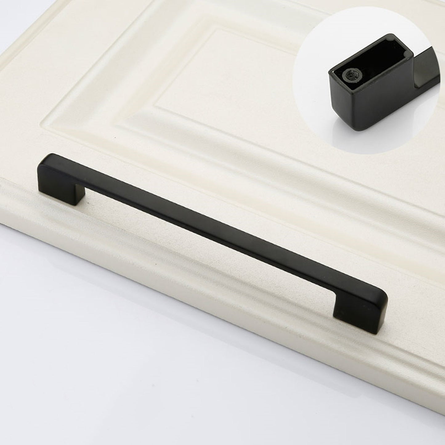 Black Cabinet Pulls，Square Cabinet Handle Drawer Pulls，Zinc Alloy Kitchen Cabinet Pulls(96mm,128mm,160mm,192mm,224mm,256mm,320mm)
