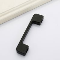 Black Cabinet Pulls，Square Cabinet Handle Drawer Pulls，Aluminum Alloy Kitchen Cabinet Pulls(96mm,128mm,192mm,320mm)