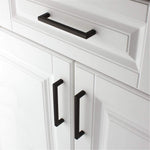 10 Pack 6 Inch(152mm) Hole Centers Matte Black Square Cabinet Door Handles