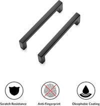 5 Inch Black Square Kitchen Cabinet Handles Cabinet Pulls - Kitchen Cabinet Hardware for Cabinet Door ,Drawers,Cupboard and Wardrobe