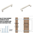 Brushed Nickel Cabinet Pulls，Modern Kitchen Square Cabinet Handles，Stainless Steel Drawer Pulls，Satin Nickel Cabinet Pulls