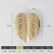 Creative Leaf Shape Handle Knob with Mounting Screws for Kitchen Cupboard Cabinet Wardrobe Drawer Door (Gold, 64mm)