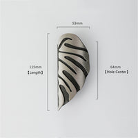 Creative Leaf Shape Handle Knob with Mounting Screws for Kitchen Cupboard Cabinet Wardrobe Drawer Door (Silver Ancient, 64mm)